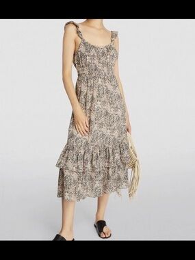PAIGE Floral Tiered maxi Dress M
